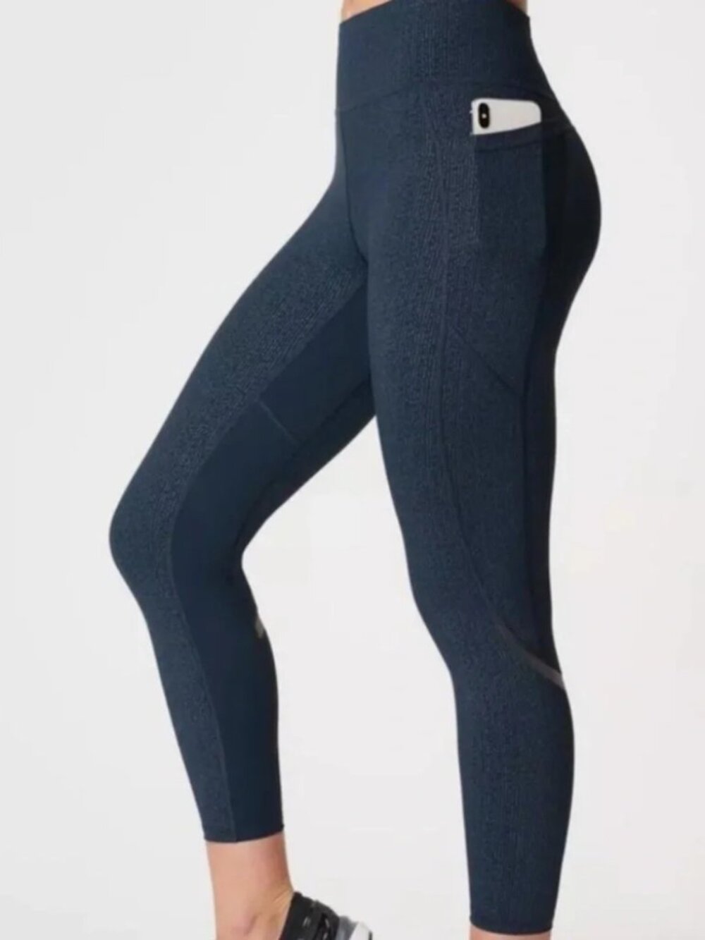 Sweaty Betty The Zero Gravity 7/8 Leggings Navy Mesh High Waisted Size Small - Picture 2 of 14